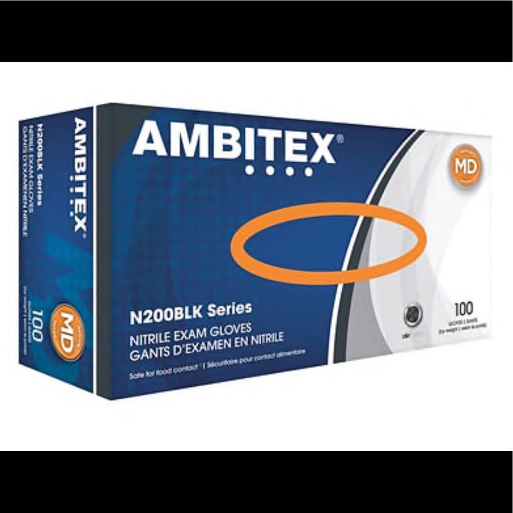 Ambitex Nitrile Black Gloves